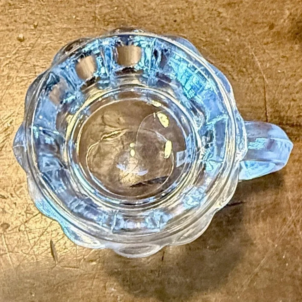 2pc VTG 1950s 50s Federal Glass Beer Mug Stein 1oz Shot Glass Toothpick Holder‎